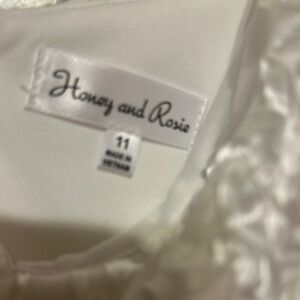 Beautiful Honey and Rosie Ivory Satin dress!
